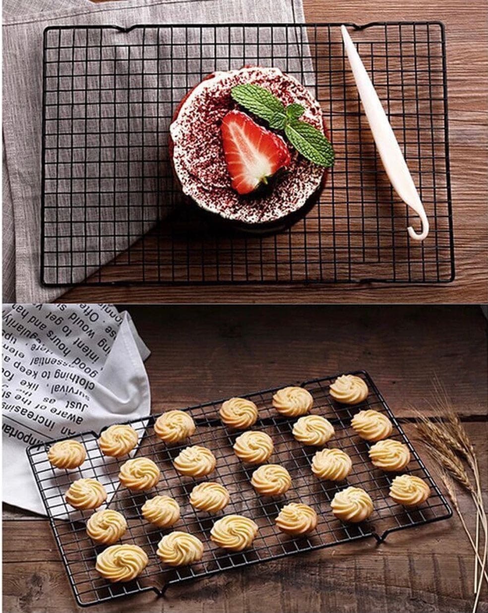 Nonstick Stainless Steel Cooling Rack, Dessert Pastry Cooling Stand, Cake Bread Cookie Pie Cooling Grid Tool, Kitchen Baking Tool Nonstick Stainless Steel Cooling Rack, Dessert Pastry Cooling Stand, Cake Bread Cookie Pie Cooling Grid Tool, Kitchen Baking Tool